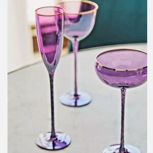 Alta assorted wine coupes glasses